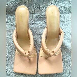 Nude PrettyLittleThing Thong Heel